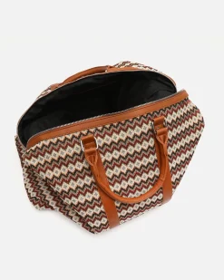 Misako Bolsa fin de semana con estampado jacquard y asa bandolera extraíble