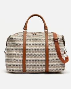 Misako Bolsa fin de semana con estampado jacquard y bandolera extraíble