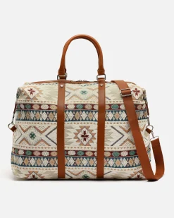 Misako Bolsa fin de semana con estampado jacquard y bandolera extraíble