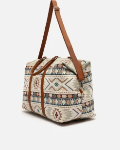 Misako Bolsa fin de semana con estampado jacquard y bandolera extraíble