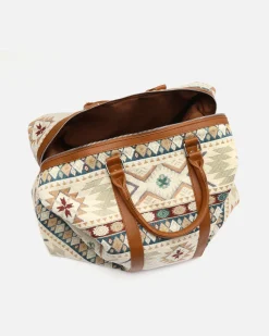 Misako Bolsa fin de semana con estampado jacquard y bandolera extraíble