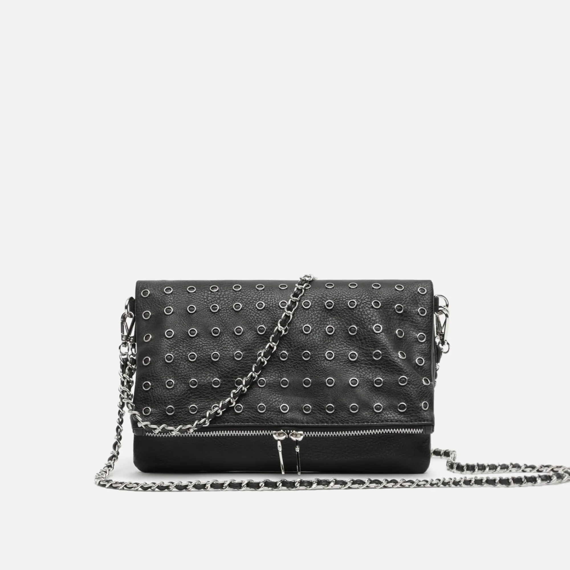 Misako Bolso bandolera con detalles metalizados y doble asa