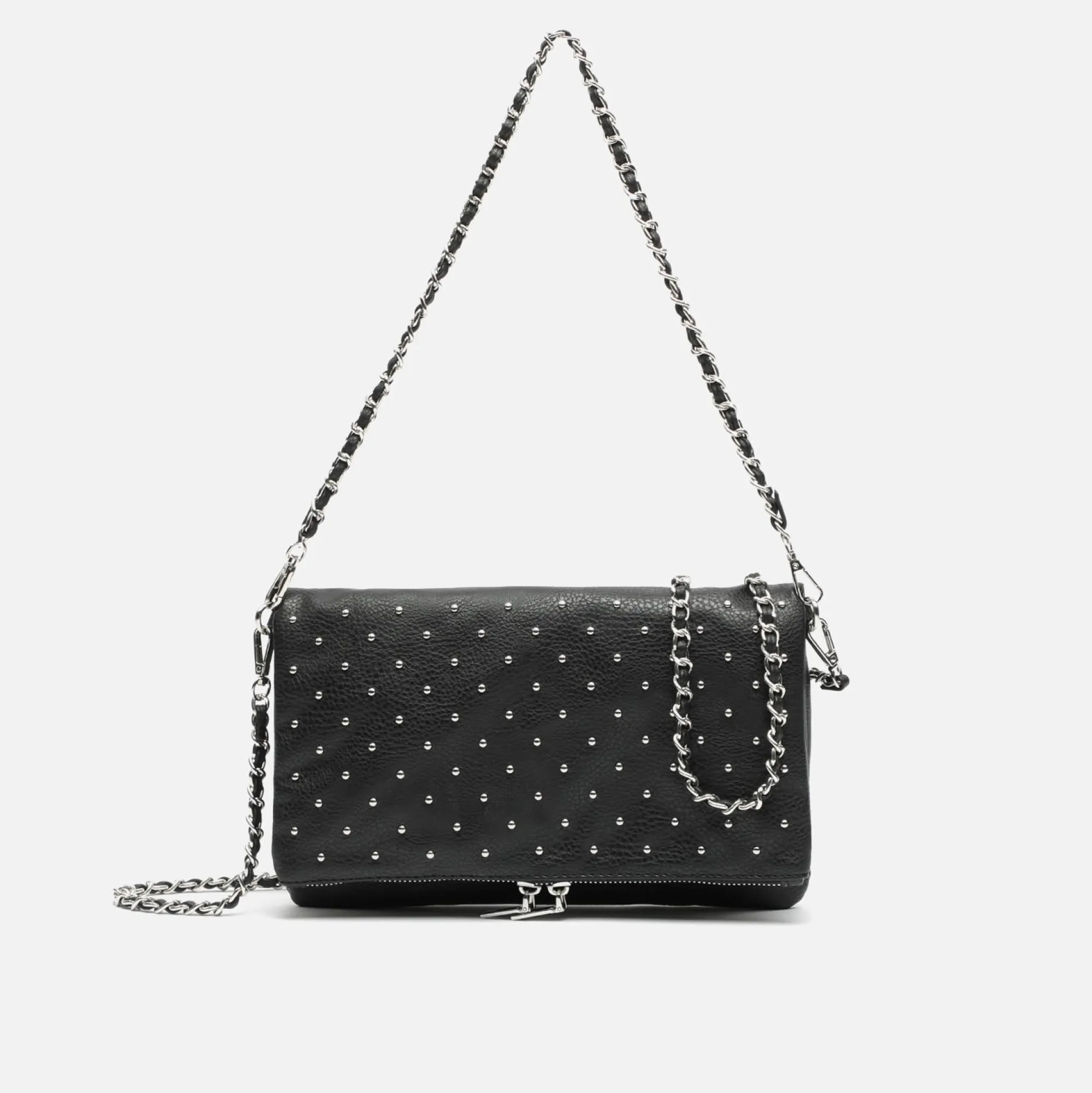 Misako Bolso bandolera con doble asa y detalles metalizados