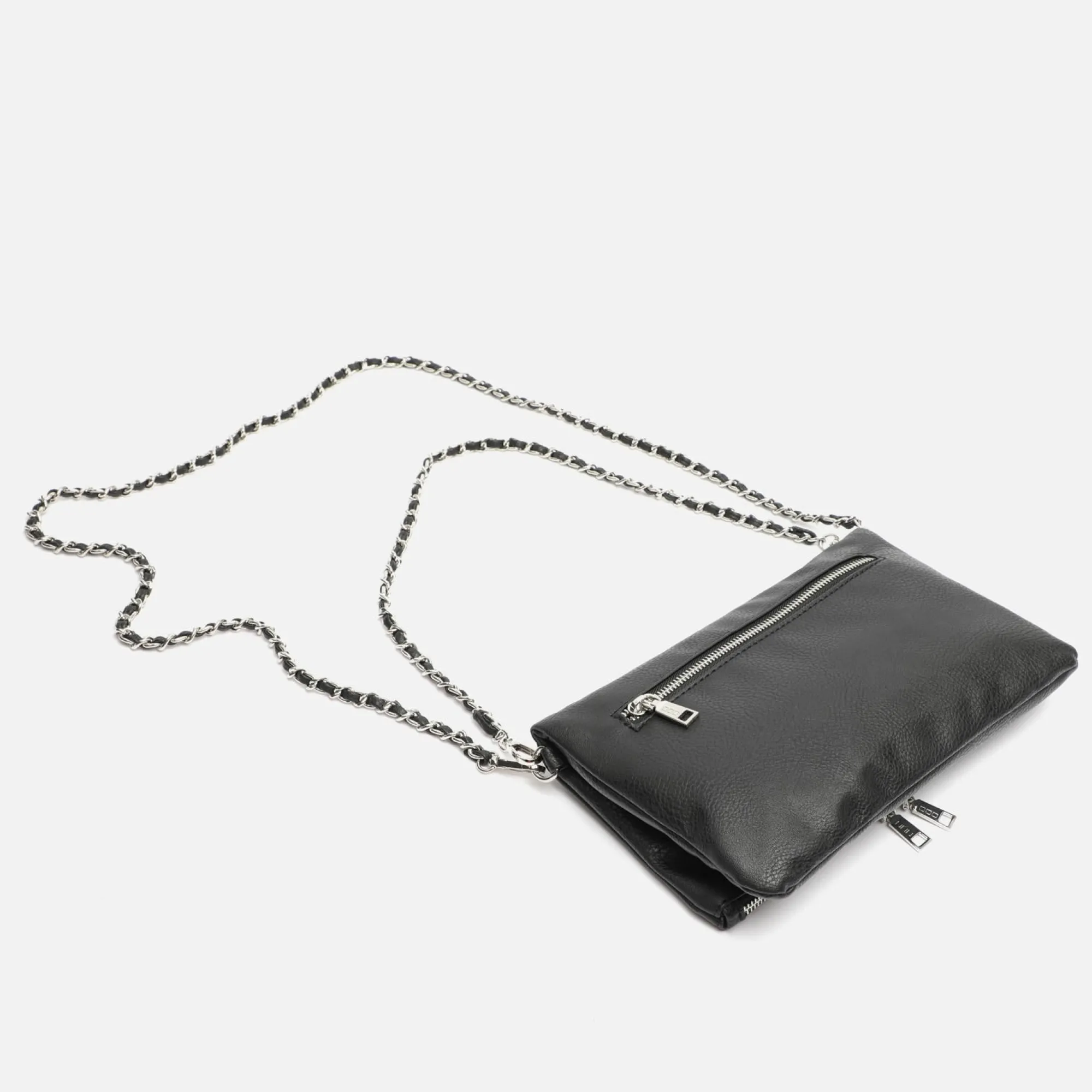 Misako Bolso bandolera con doble asa y detalles metalizados
