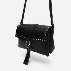 Misako Bolso bandolera con solapa y detalles metálicos