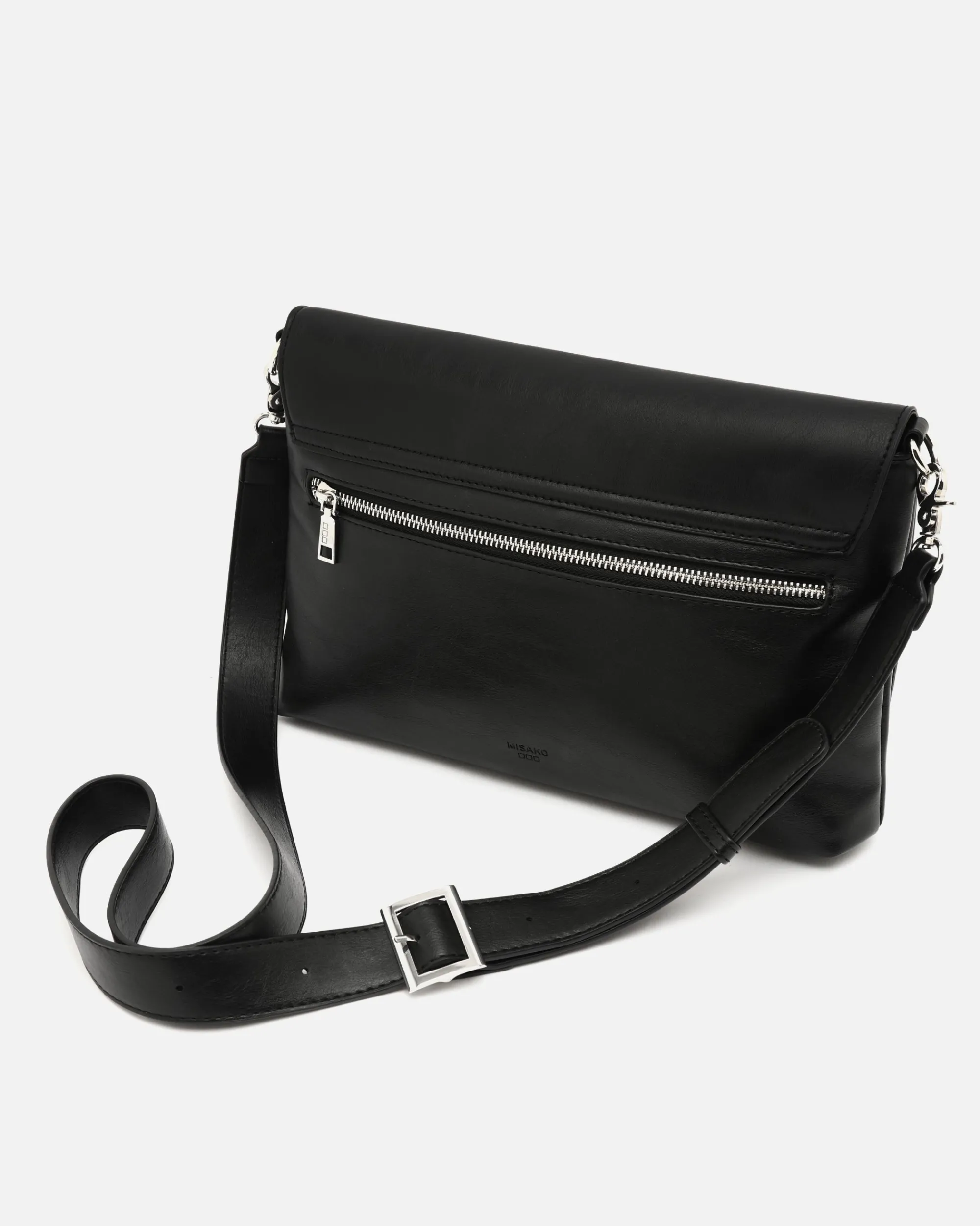 Misako Bolso bandolera con solapa y detalles metálicos