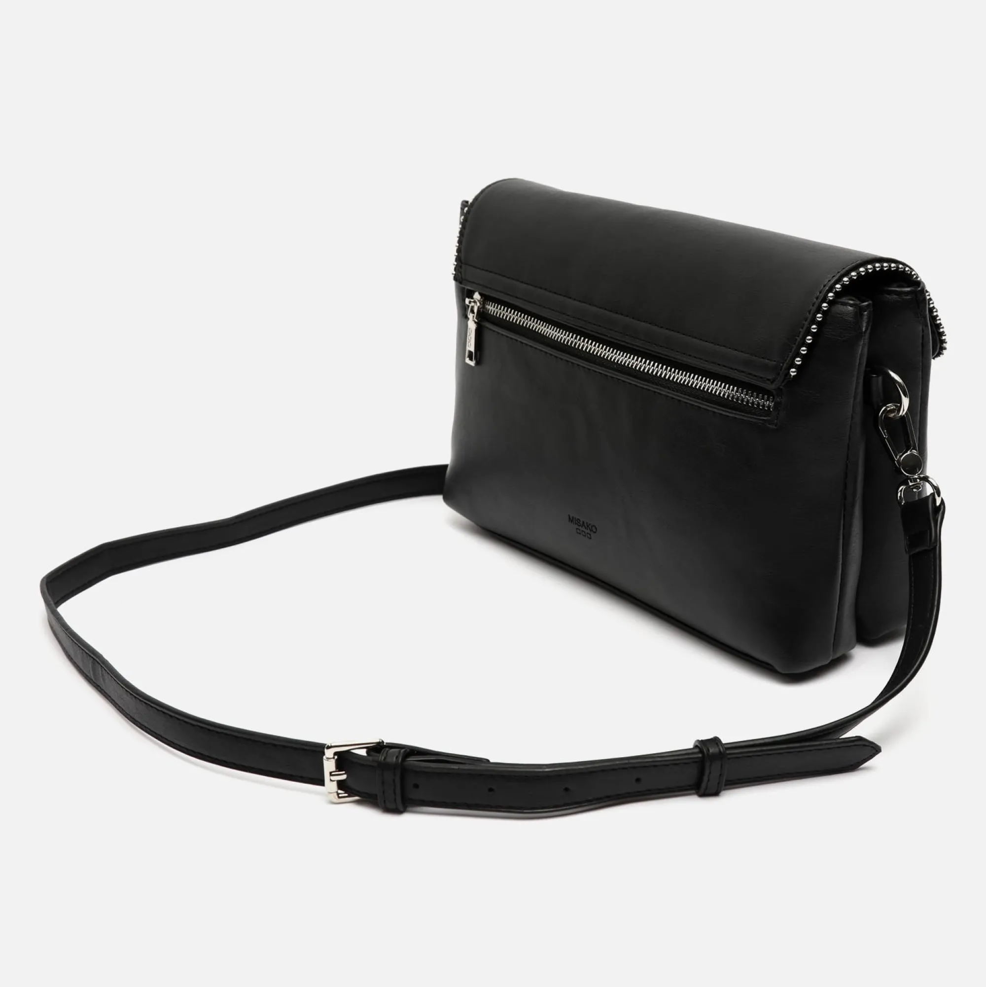 Misako Bolso bandolera con solapa y detalles metálicos