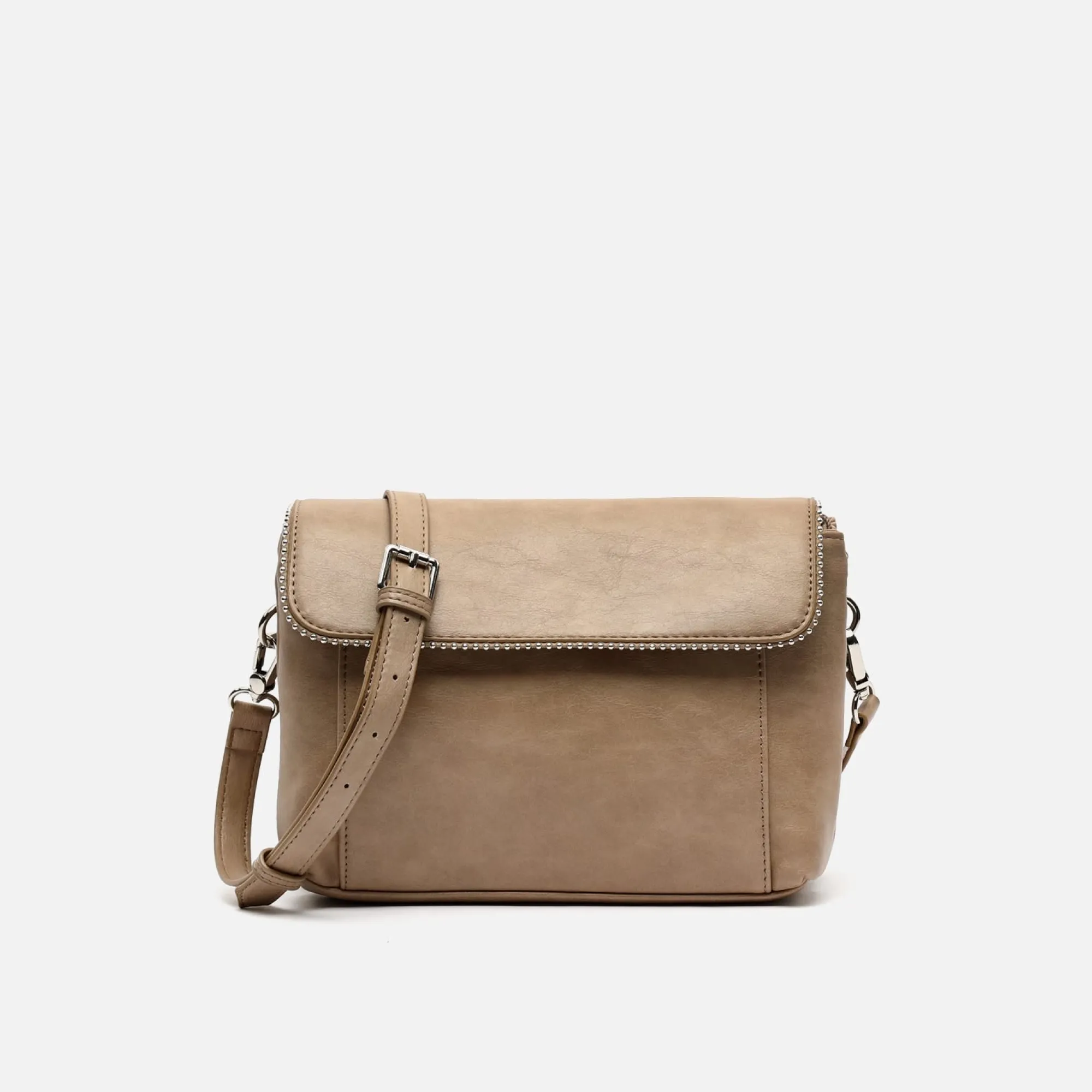 Misako Bolso bandolera con solapa y detalles metálicos