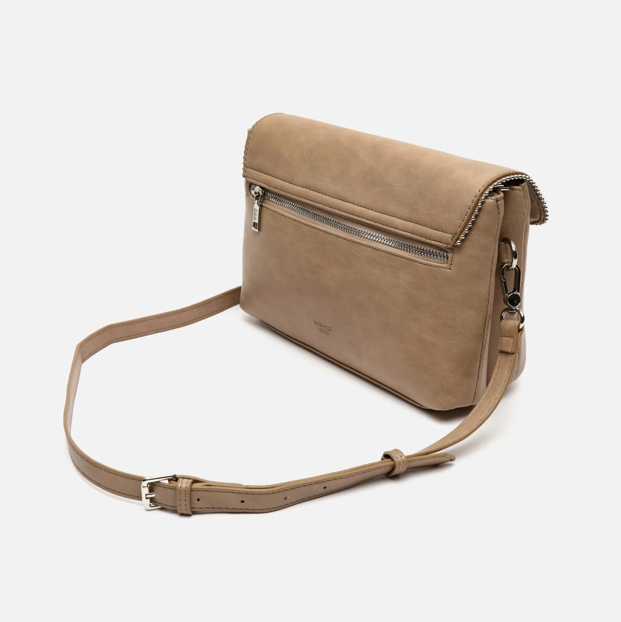 Misako Bolso bandolera con solapa y detalles metálicos