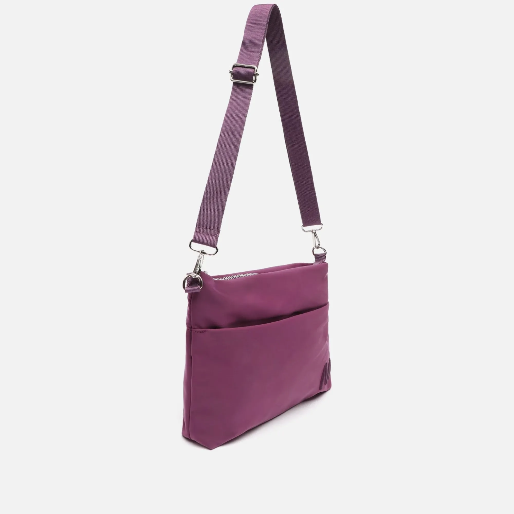 Misako Bolso bandolera de nylon con textura de neopreno
