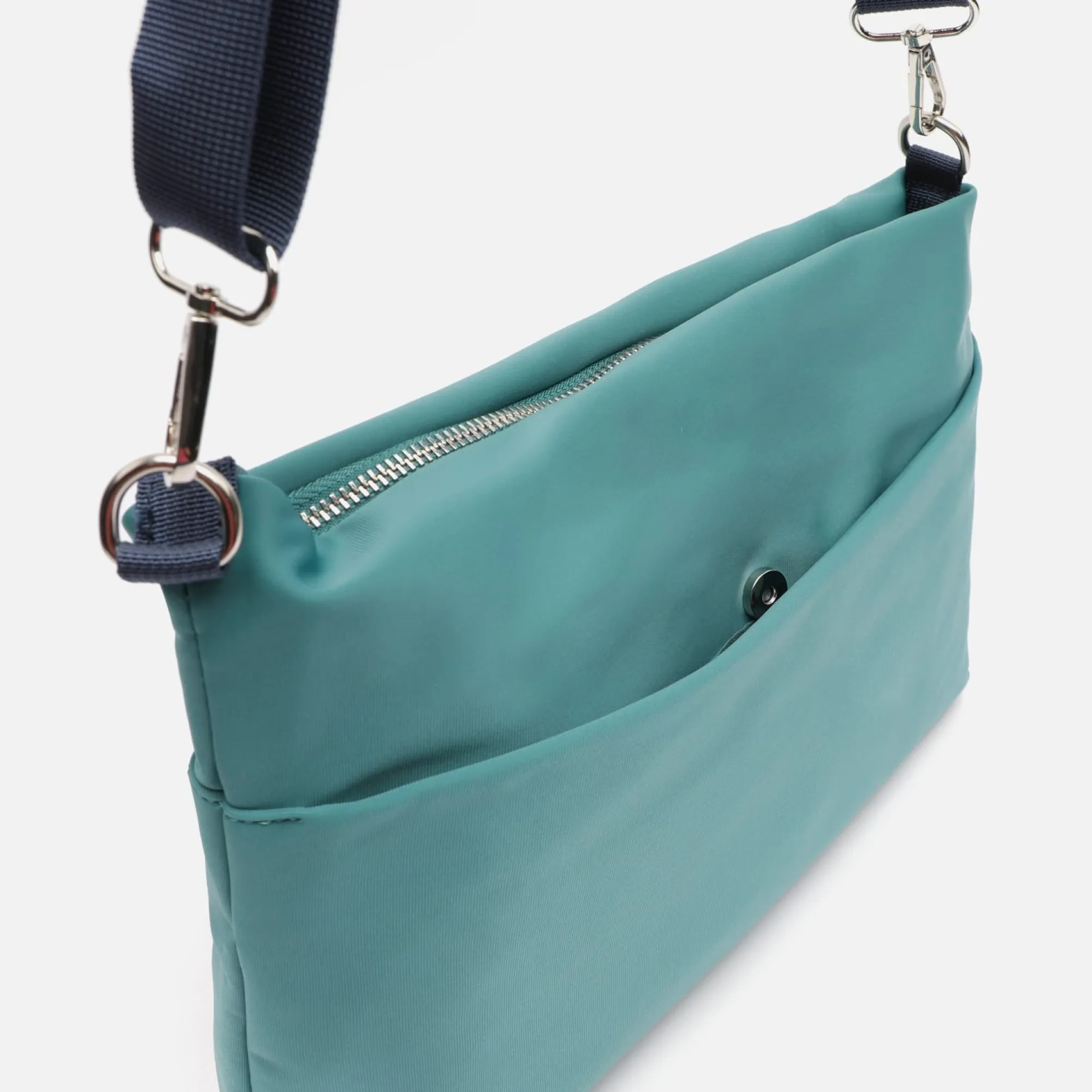 Misako Bolso bandolera de nylon con textura de neopreno