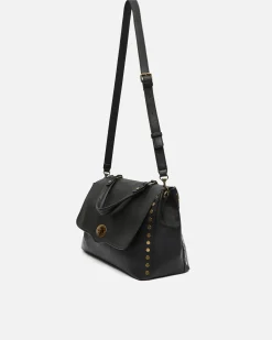 Misako Bolso bandolera grande con solapa y detalles metálicos