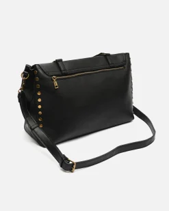 Misako Bolso bandolera grande con solapa y detalles metálicos