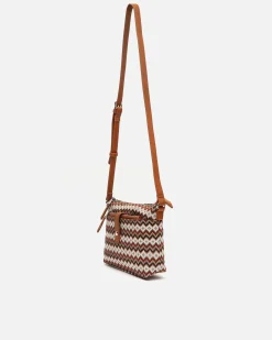 Misako Bolso bandolera pequeño con estampado jacquard y neceser pequeño