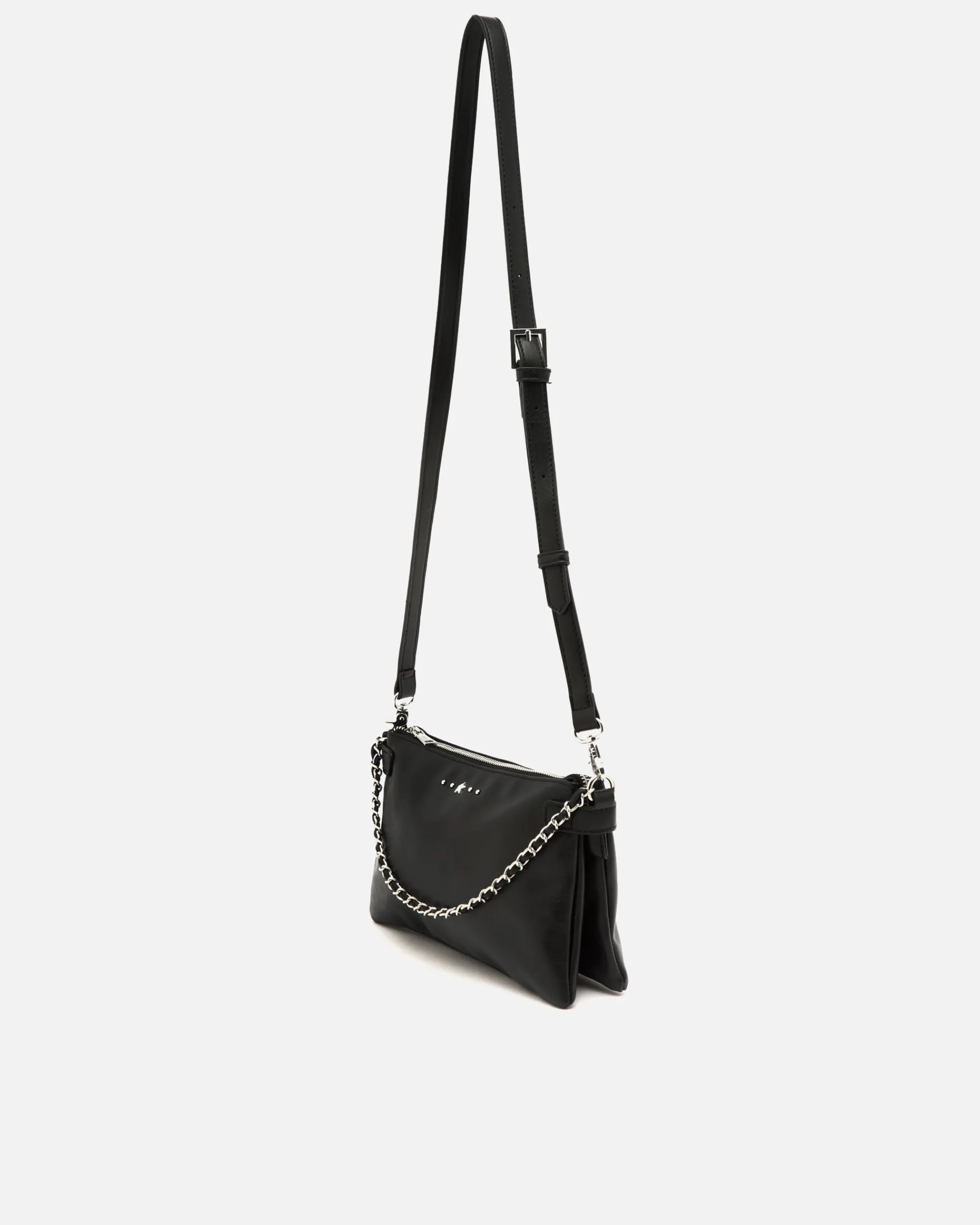 Misako Bolso bandolera pequeño con doble cadena extraíble y detalles metálicos
