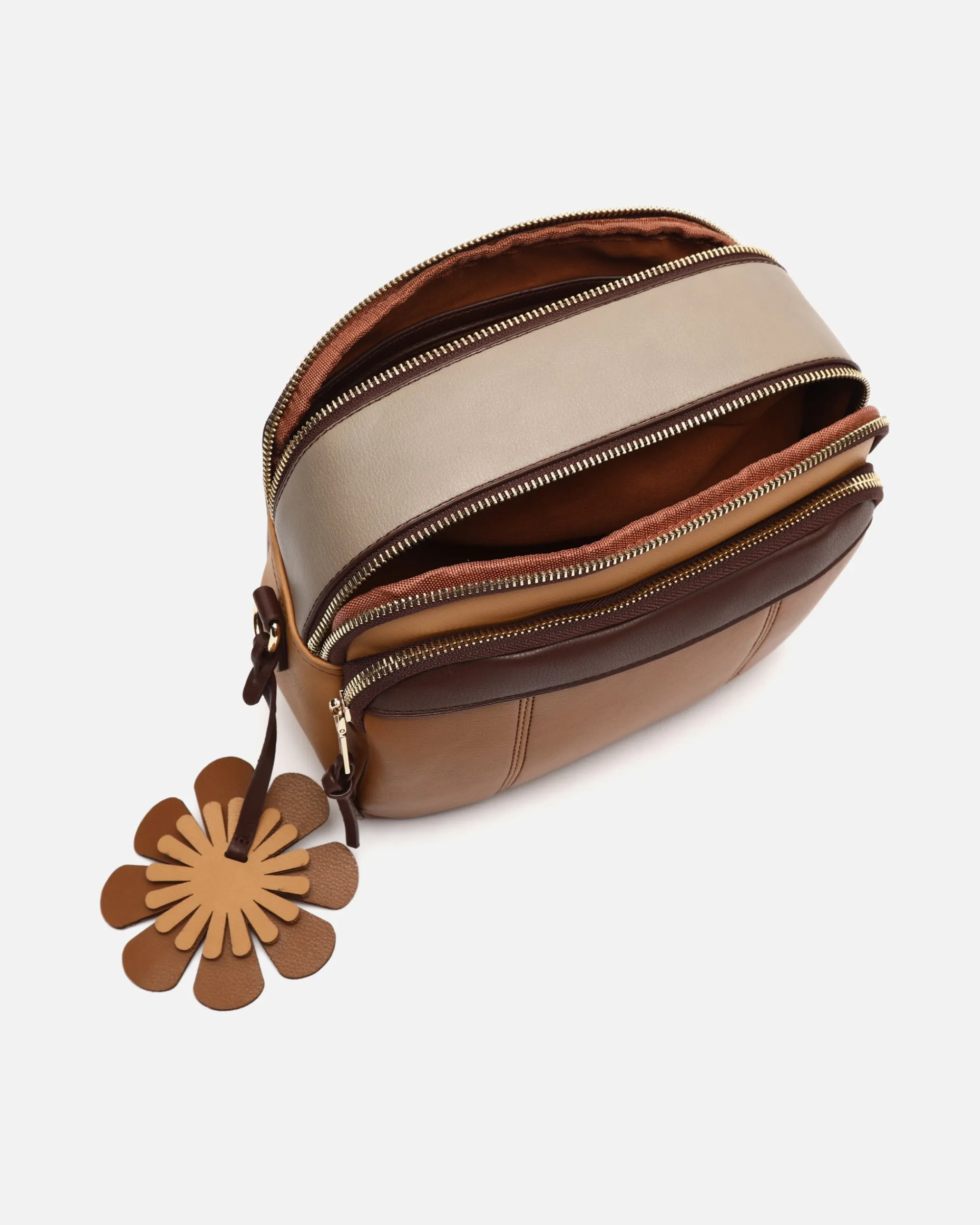 Misako Bolso bandolera tricolor con detalle colgante