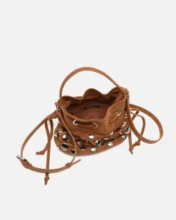 Misako Bolso bucket efecto ante con tachas