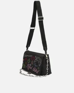 Misako Bolso de hombro con asa bandolera extraíble y detalles brillantes