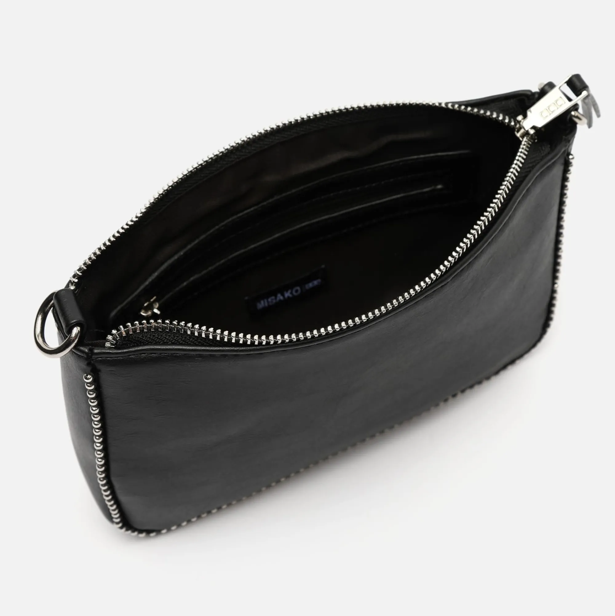 Misako Bolso de hombro pequeño con asa bandolera y detalles metálicos
