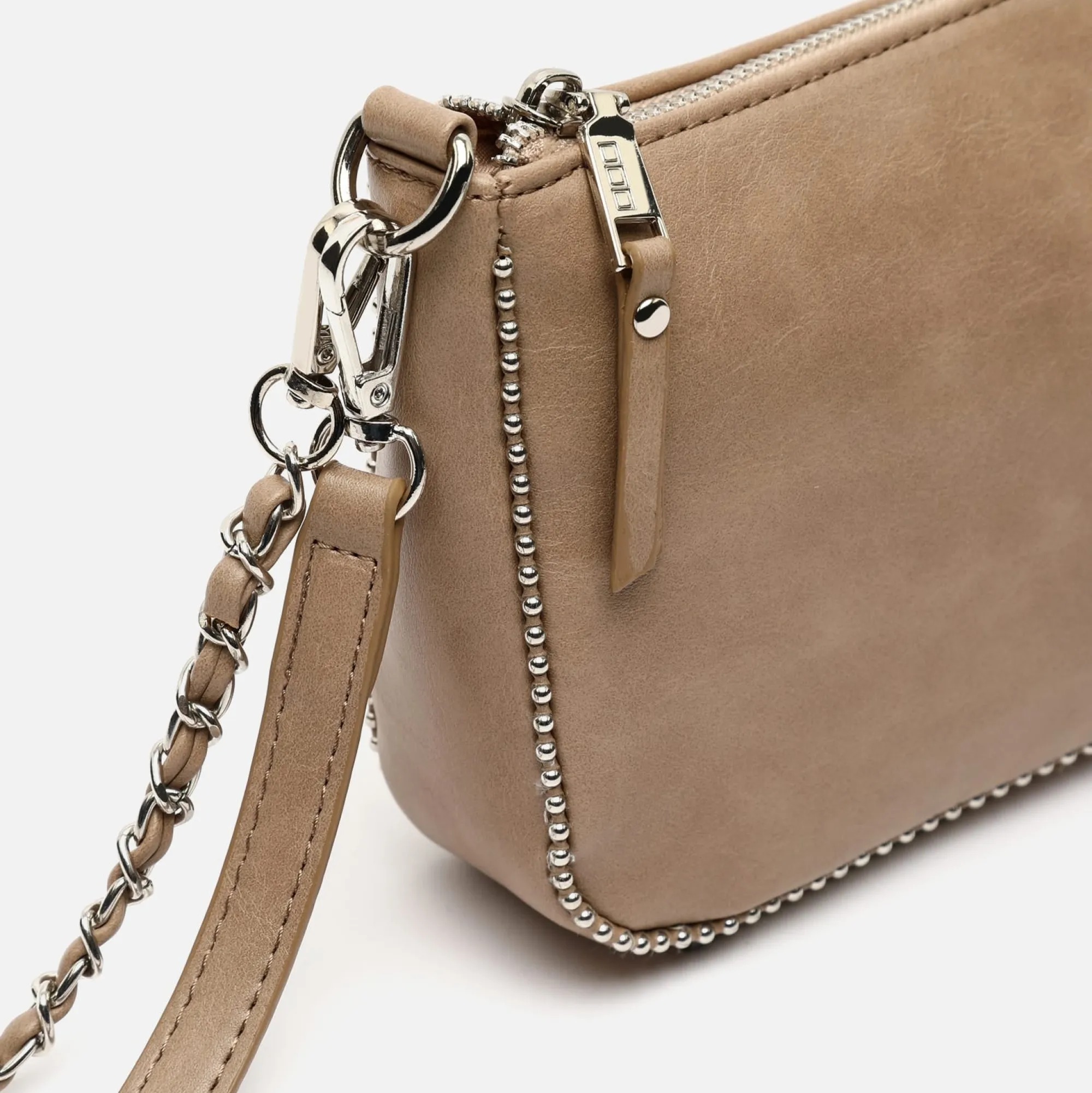 Misako Bolso de hombro pequeño con asa bandolera y detalles metálicos