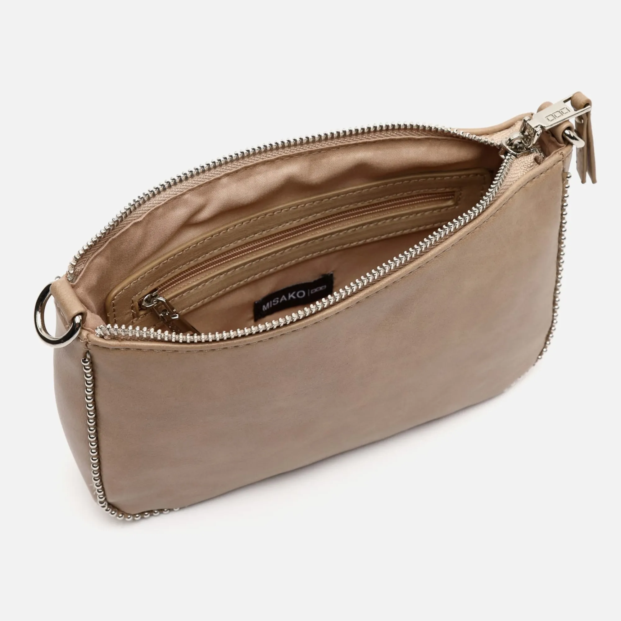 Misako Bolso de hombro pequeño con asa bandolera y detalles metálicos