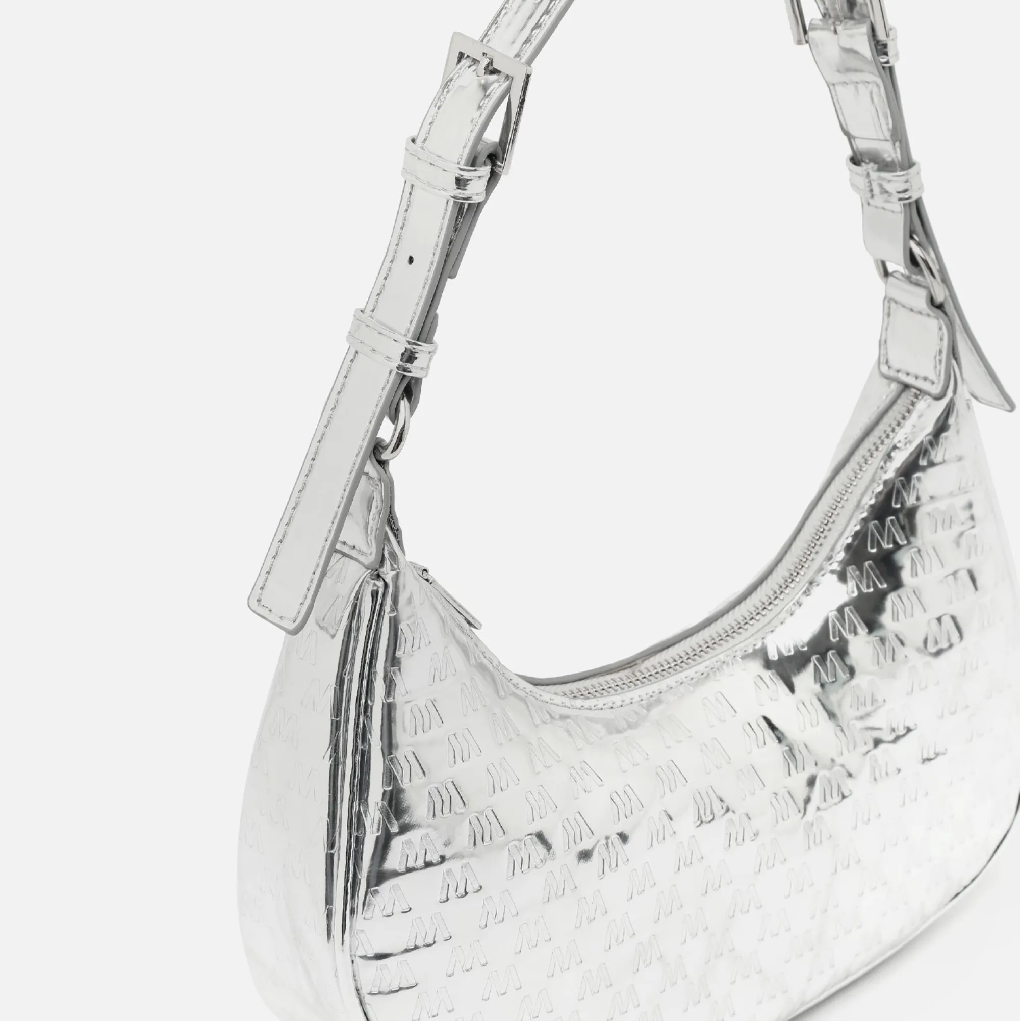 Misako Bolso de hombro pequeño con asa regulable y estampado monogram