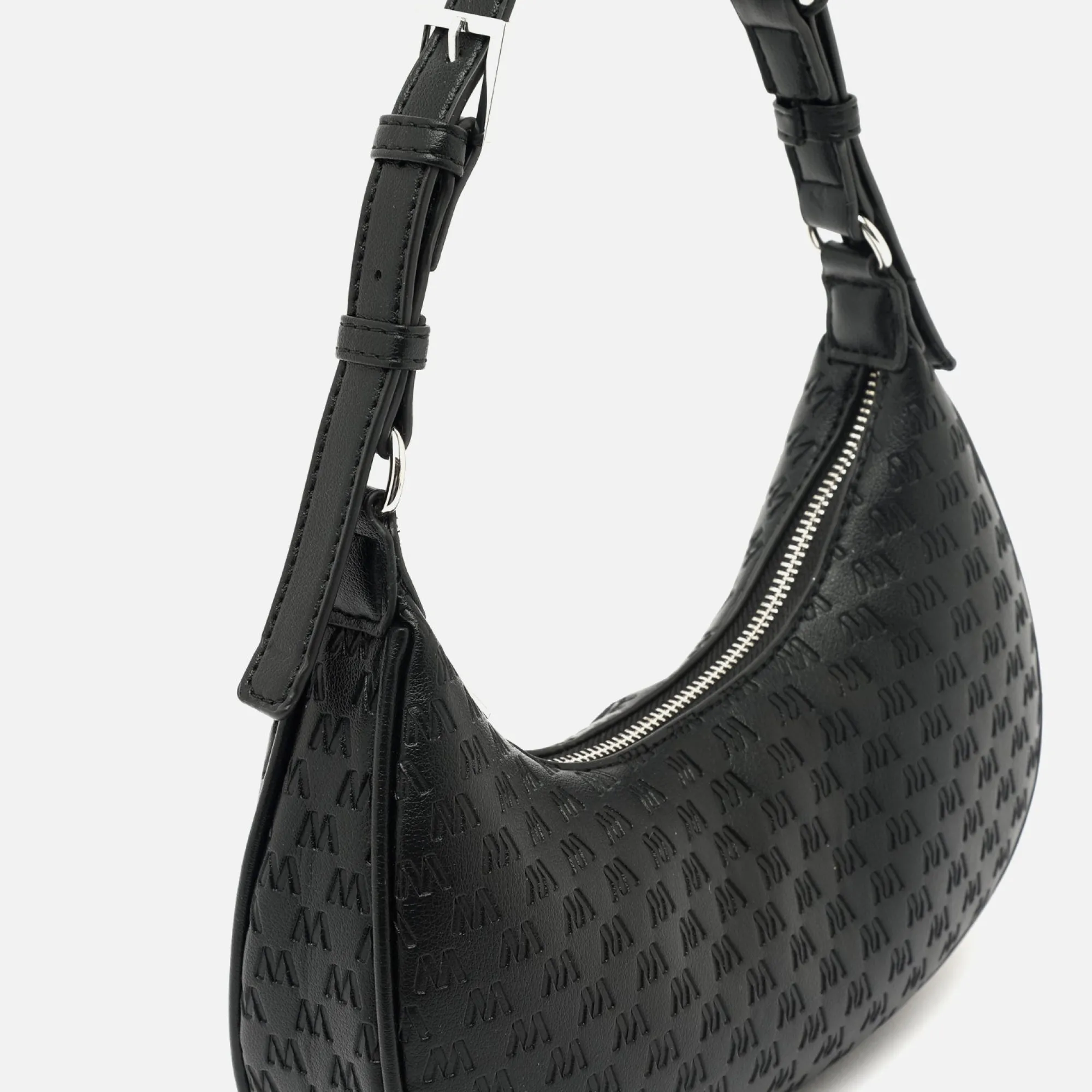 Misako Bolso de hombro pequeño con asa regulable y estampado monogram
