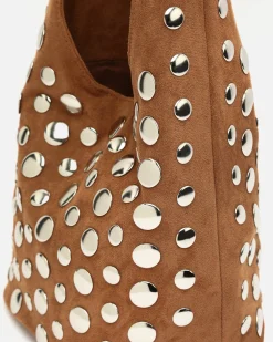 Misako Bolso de hombro pequeño efecto ante con tachas