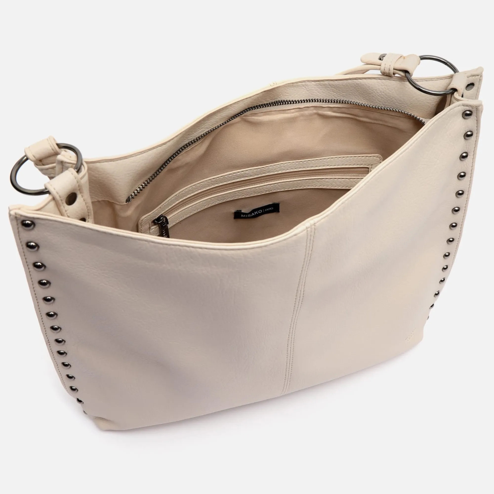 Misako Bolso hobo grande con detalles metálicos