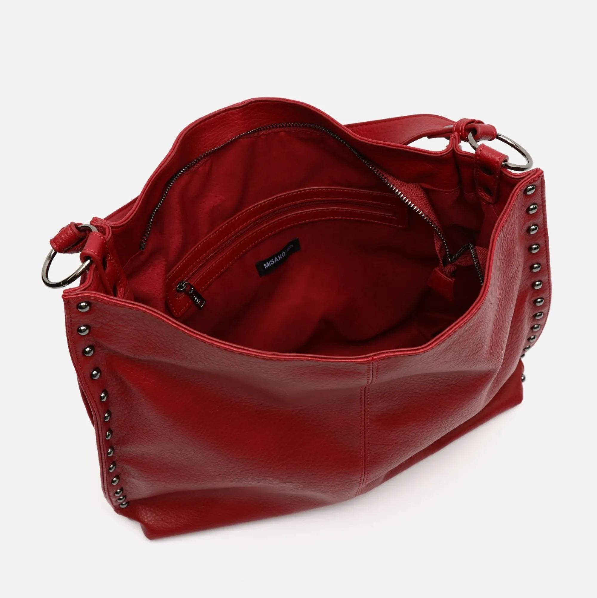 Misako Bolso hobo grande con detalles metálicos