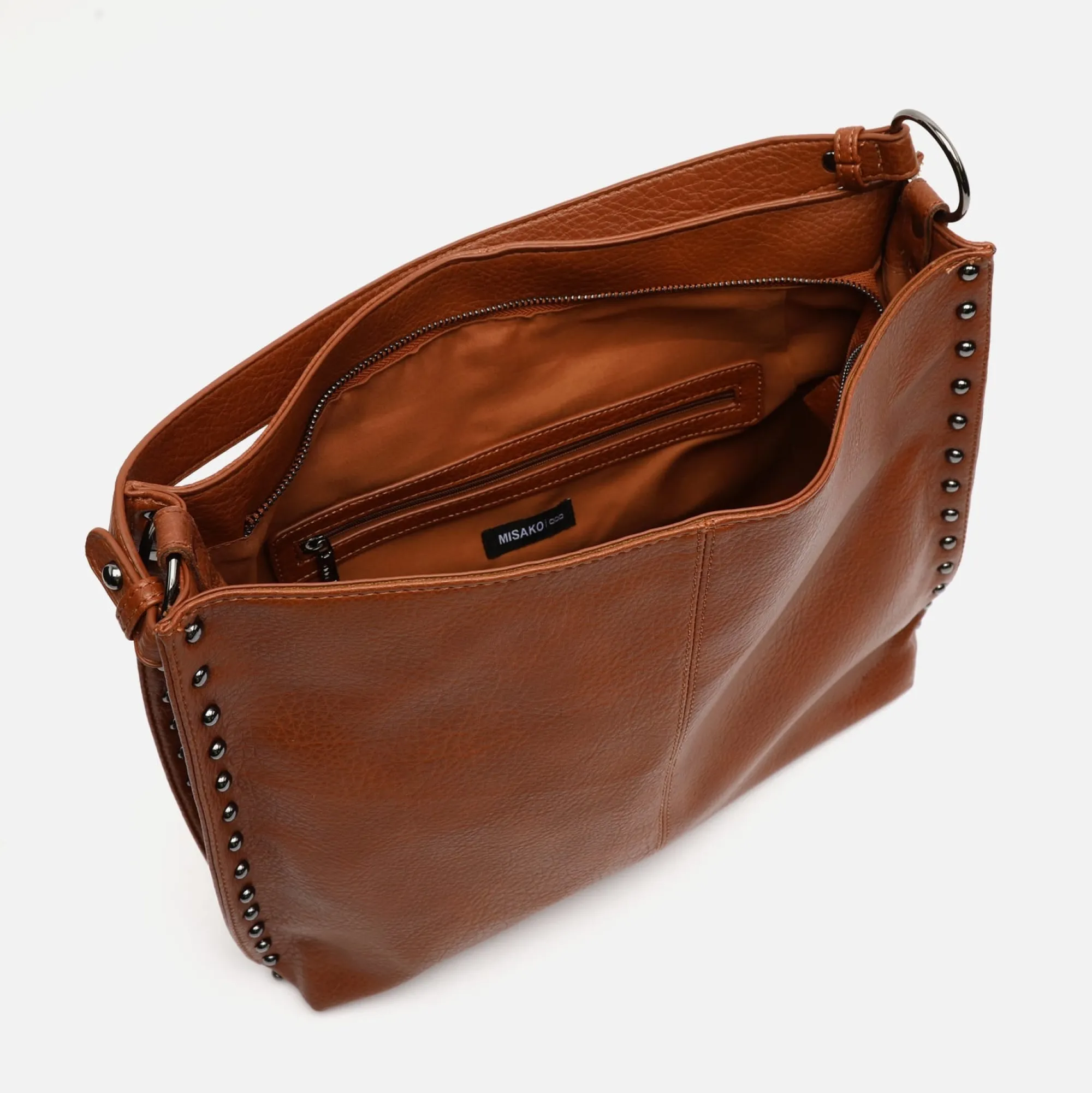 Misako Bolso hobo grande con detalles metálicos