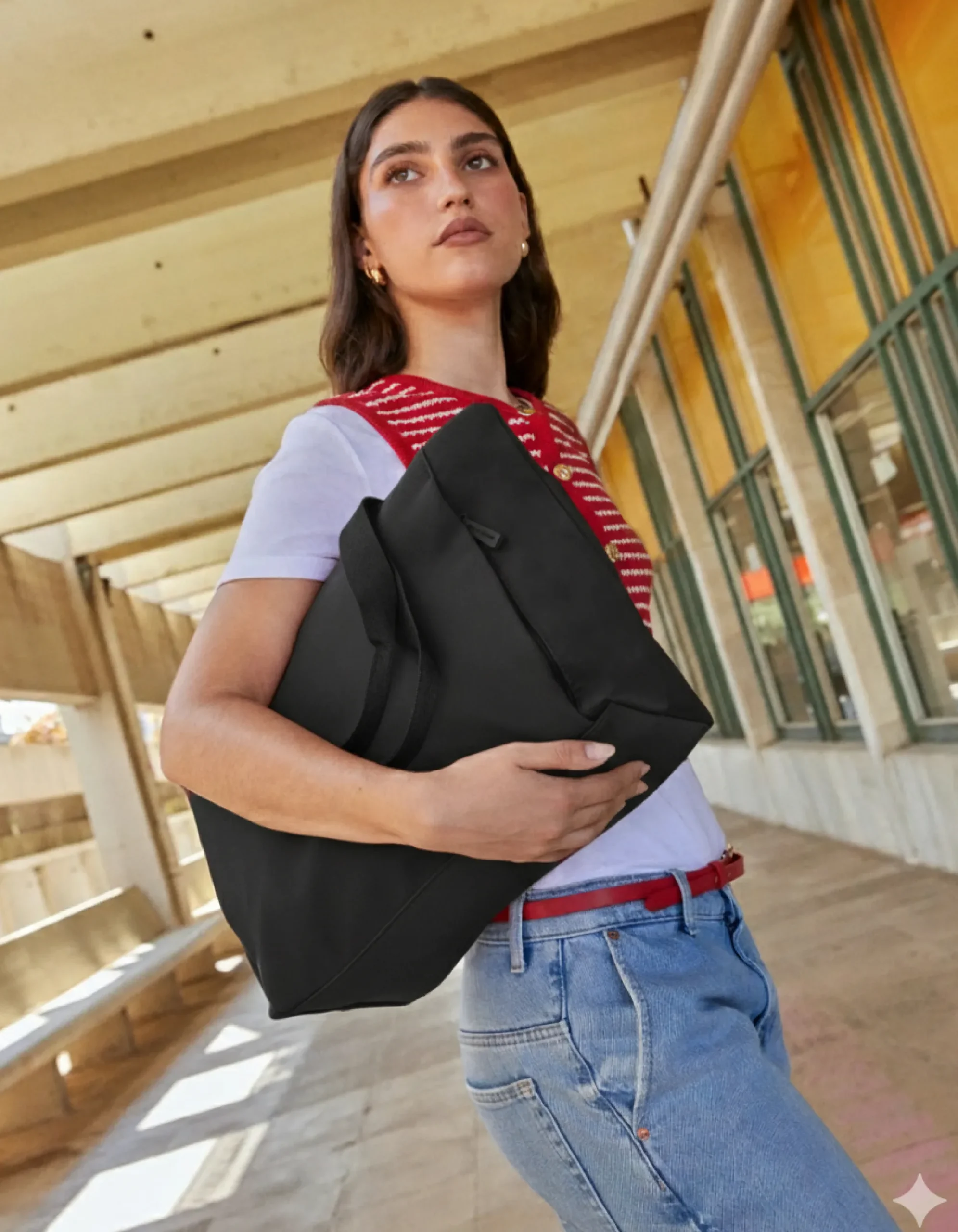 Misako Bolso shopper grande en nylon con bolsillo para portátil (15")