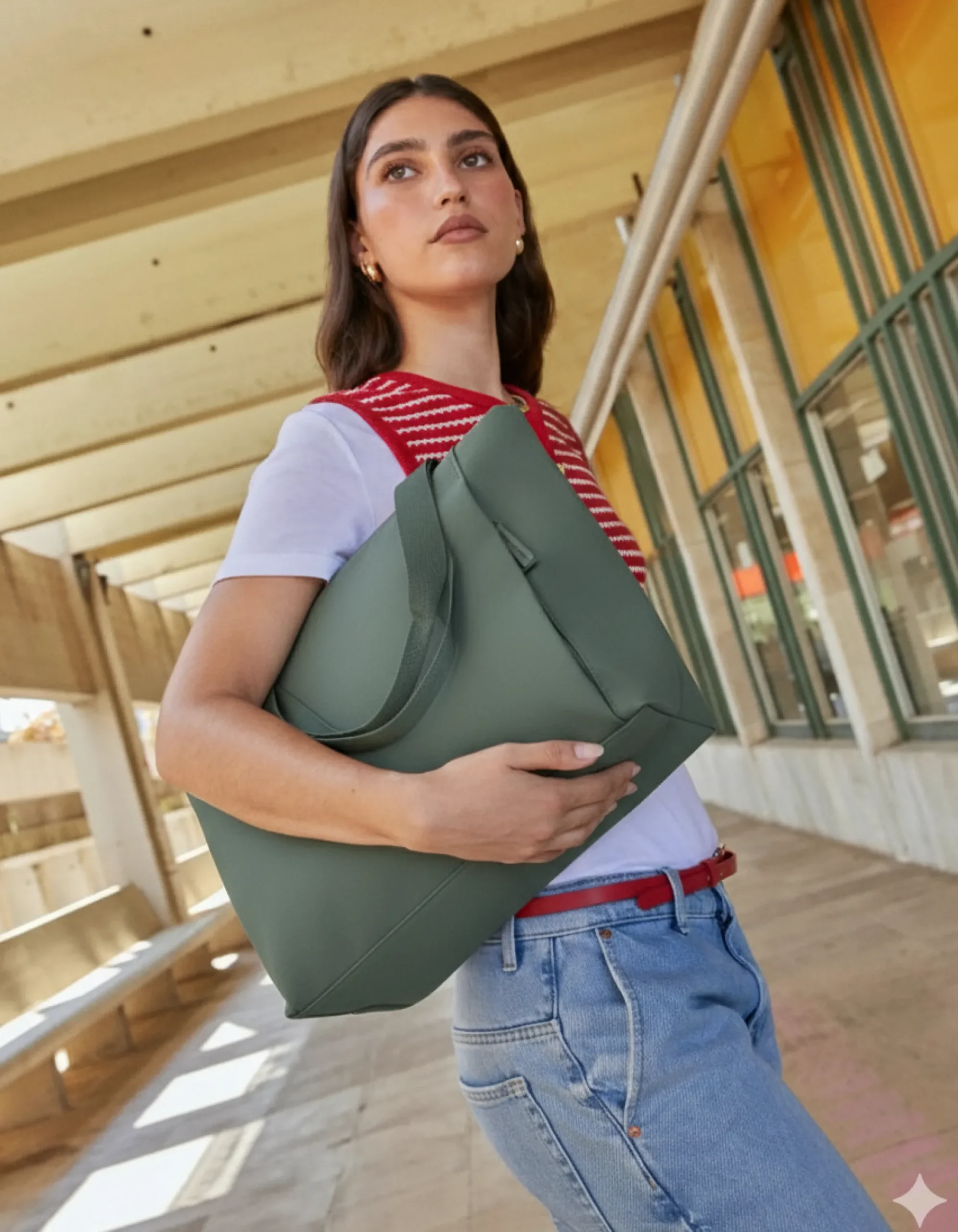 Misako Bolso shopper grande en nylon con bolsillo para portátil (15")
