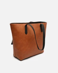 Misako Bolso shopper grande tricolor con colgante
