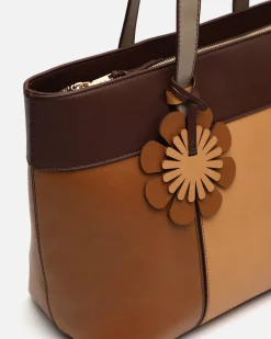 Misako Bolso shopper grande tricolor con detalle colgante