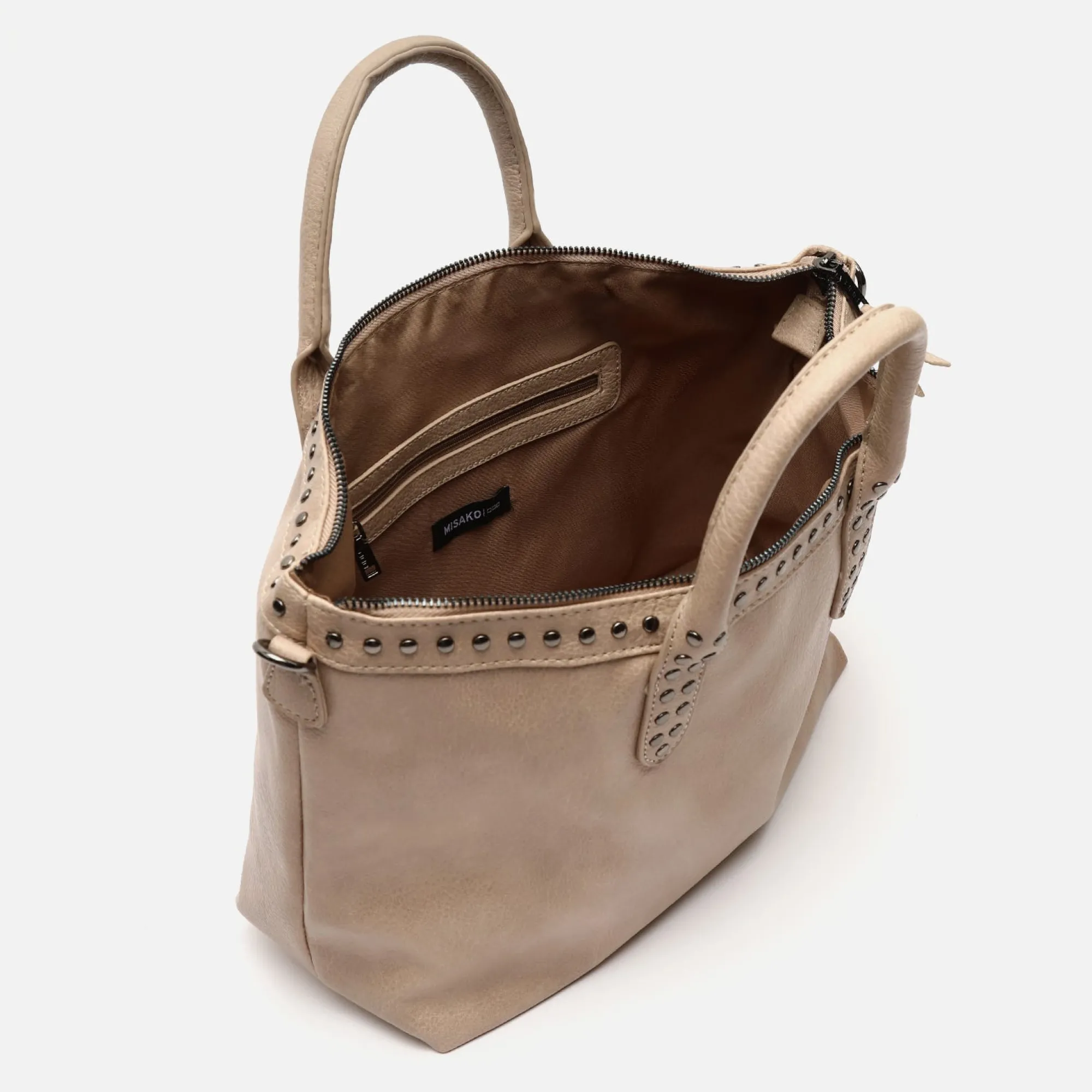 Misako Bolso tote con asa bandolera y detalles metálicos