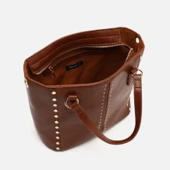 Misako Bolso tote mediano con asa bandolera extraíble y detalles metálicos