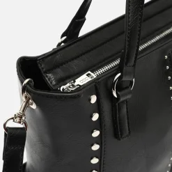 Misako Bolso tote mediano con asa bandolera extraíble y detalles metálicos