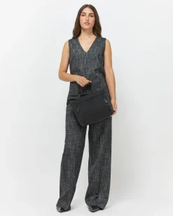 Misako Bolso tote mediano en nylon con asa bandolera extraíble