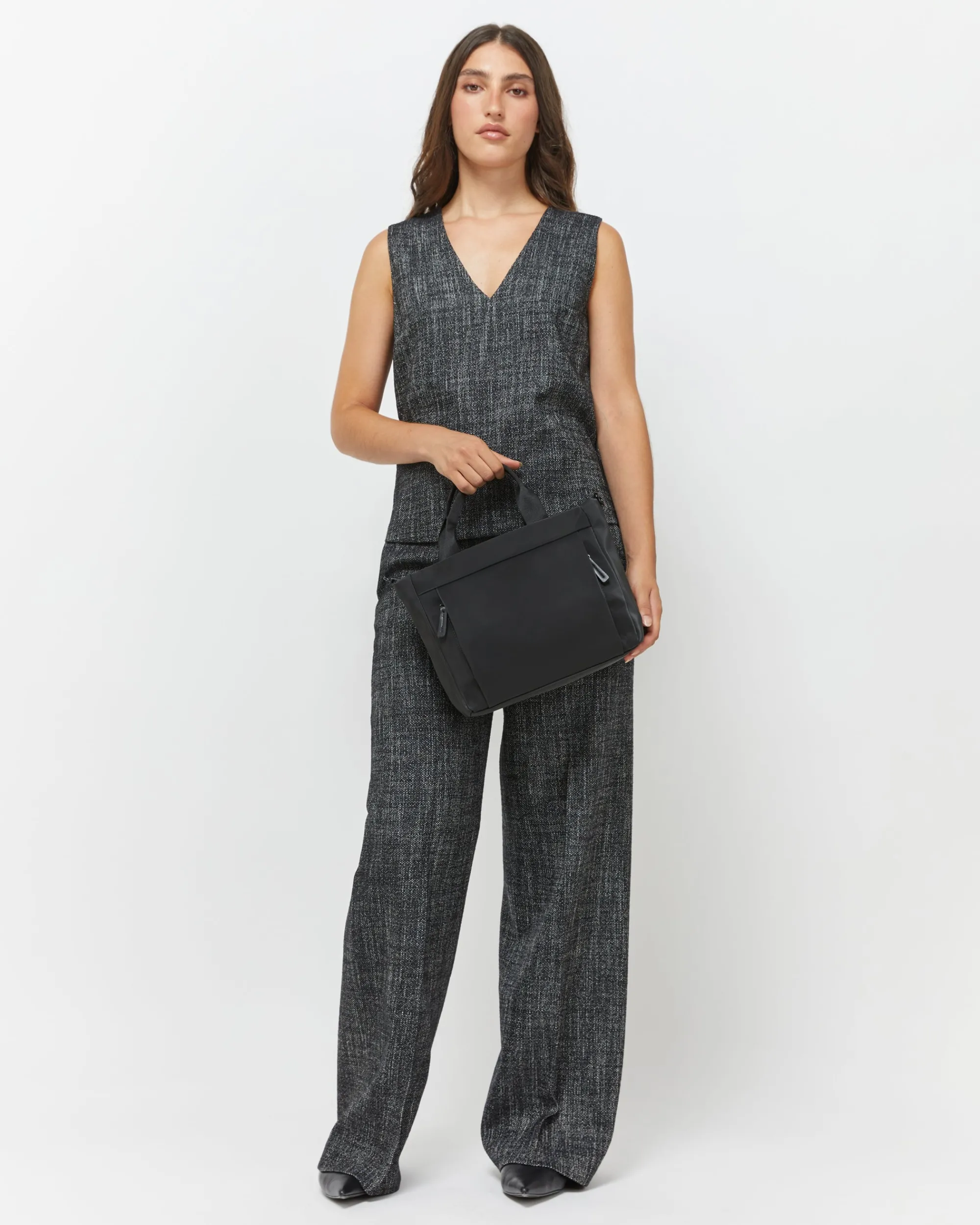 Misako Bolso tote mediano en nylon con asa bandolera extraíble