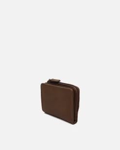 Hombre Misako Cartera con compartimento para billetes, tarjetas y monedas con cierre