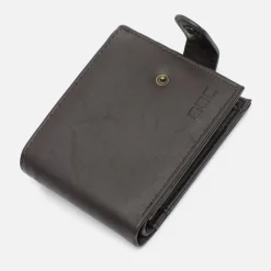 Hombre Misako Cartera con compartimento para billetes, tarjetas y monedas con cierre