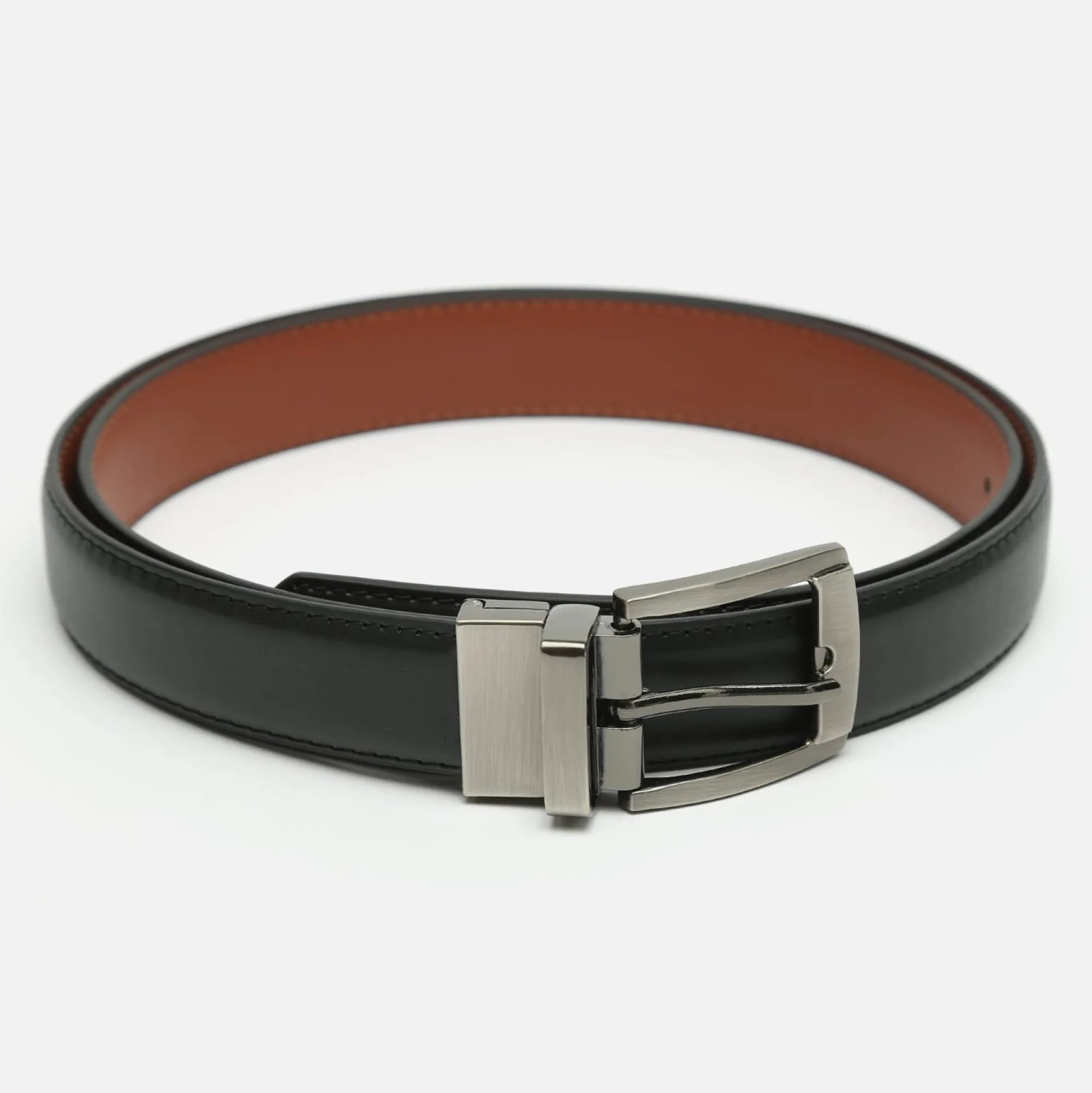 Hombre Misako Cinturón reversible con hebilla cuadrada