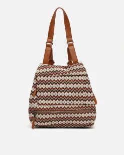 Misako Mochila antirrobo con estampado jacquard