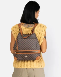 Misako Mochila antirrobo con estampado monograma