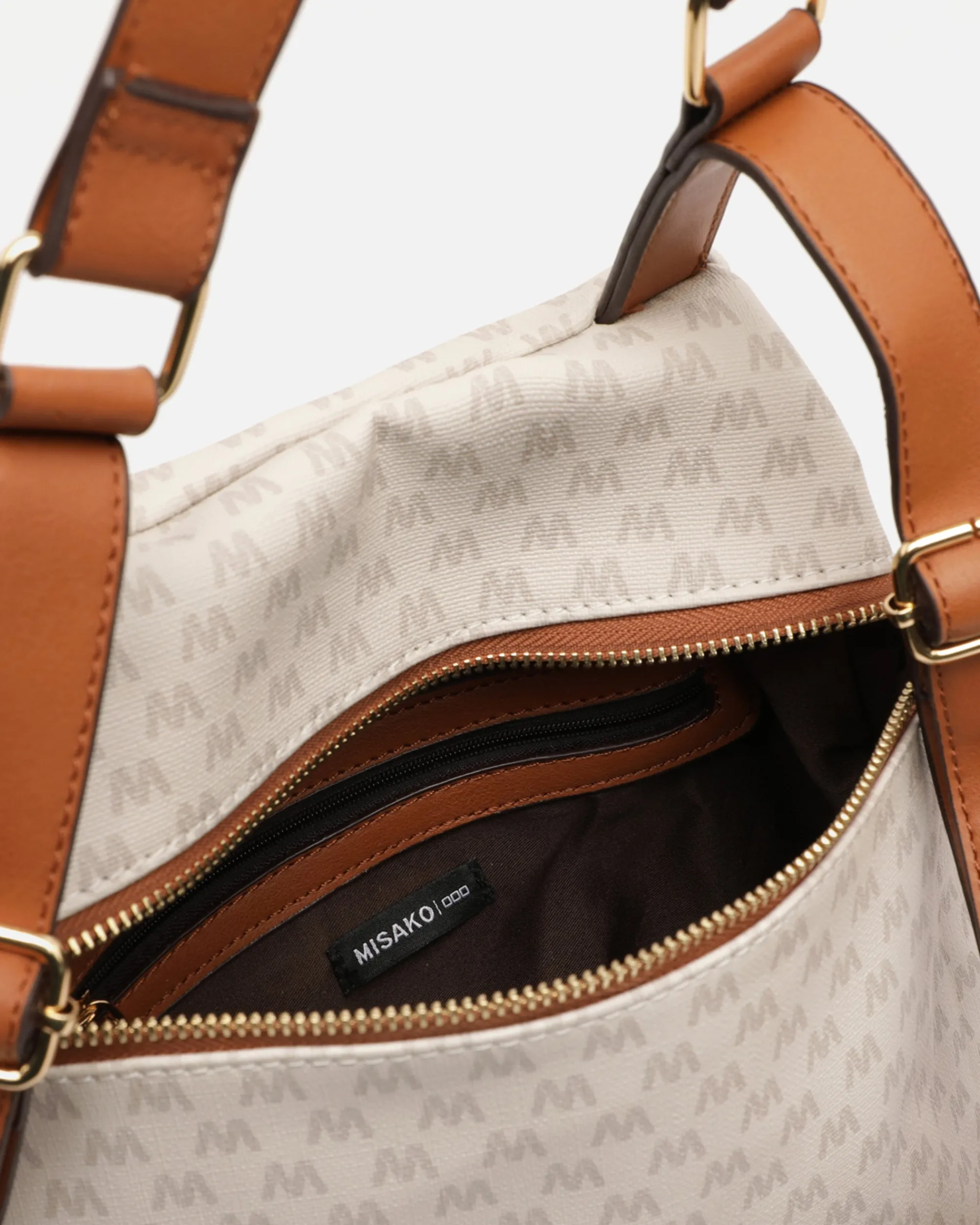 Misako Mochila antirrobo con estampado monograma