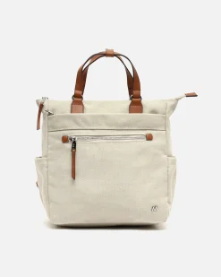 Misako Mochila de tela con asa de mano