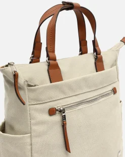 Misako Mochila de tela con asa de mano
