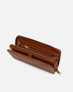 Misako Monedero grande con detalles metálicos