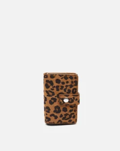 Misako Monedero pequeño animal print con compartimento para billetes y tarjetas
